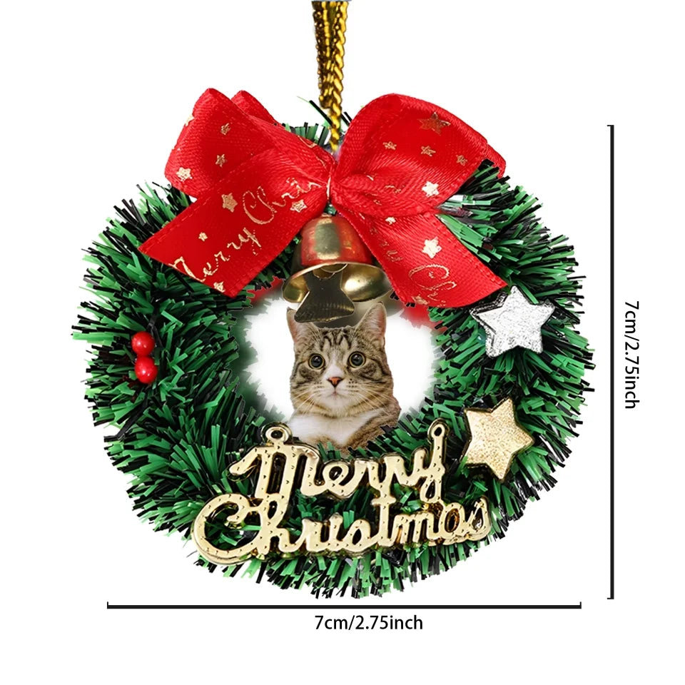 Merry Christmas - Personalized Custom Round Shaped Acrylic Christmas Ornament 671263