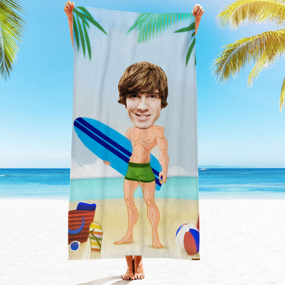 Engraved Photo Towel Gift for Girlfriend or Boyfriend Personalized Towel Personalized Gifts