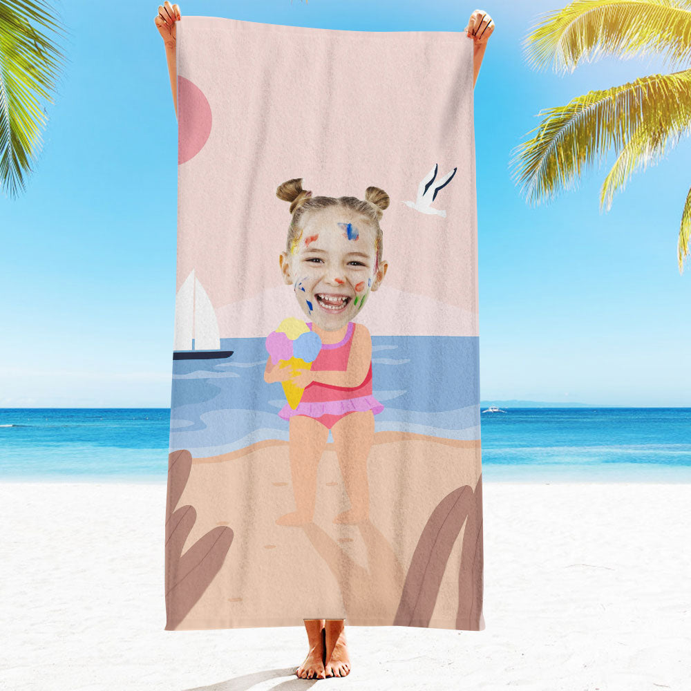 Engraved Photo Towel Gift for Girlfriend or Boyfriend Personalized Towel Personalized Gifts