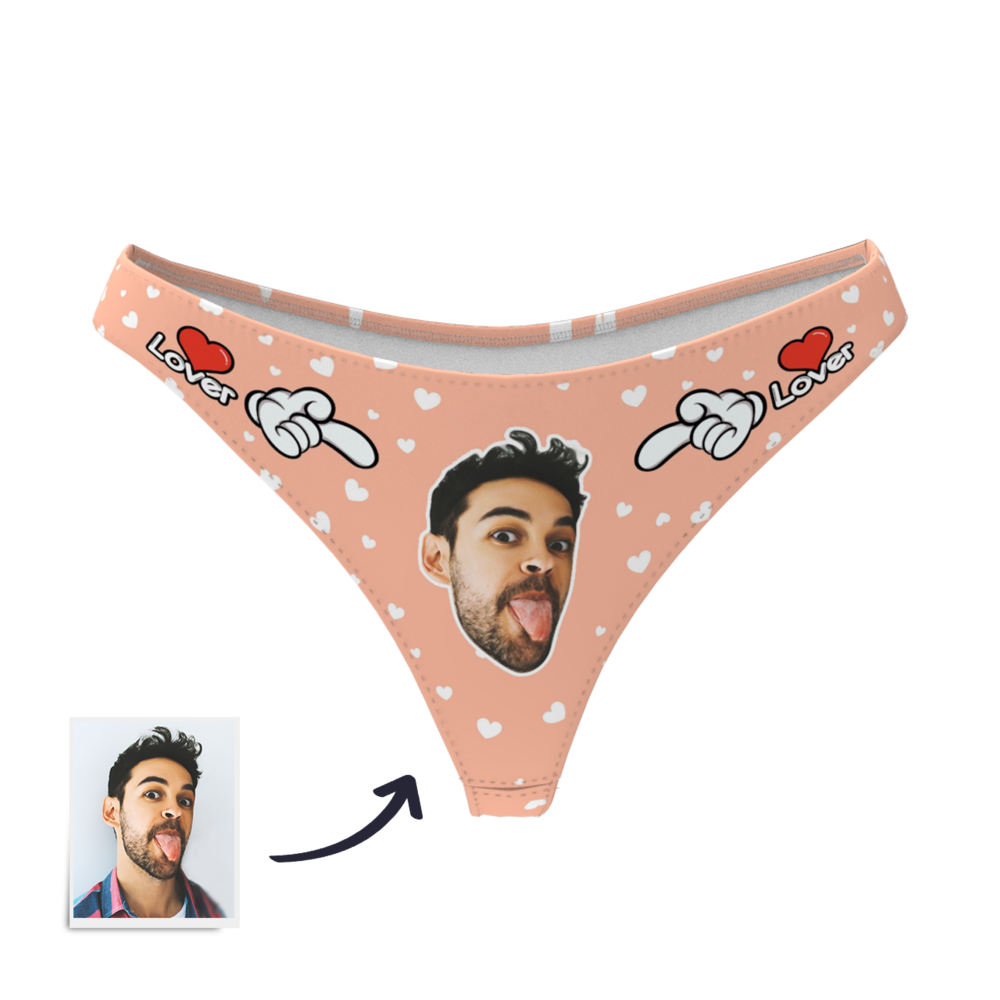 LOVER - WOMEN'S CUSTOM FACE THONG PANTIE UNDERWEAR