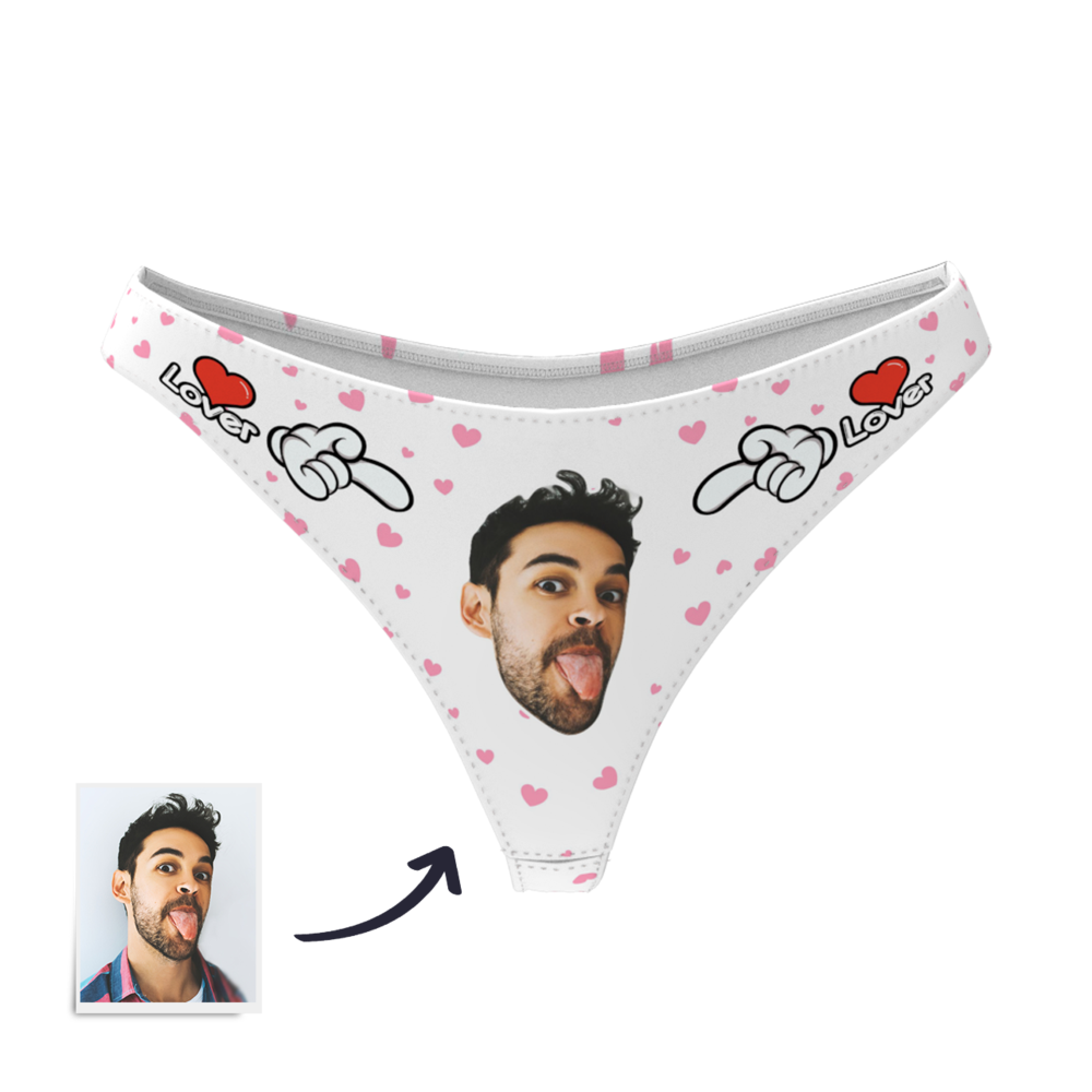LOVER - WOMEN'S CUSTOM FACE THONG PANTIE UNDERWEAR