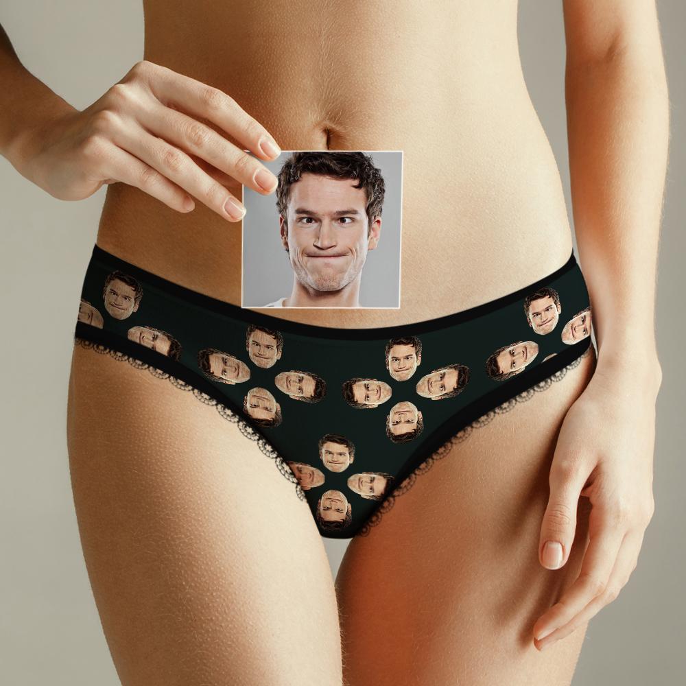 Custom Face Underwear for Her Personalized Multiple Color Women's Classic Thongs Lingerie Valentine Gift for Her