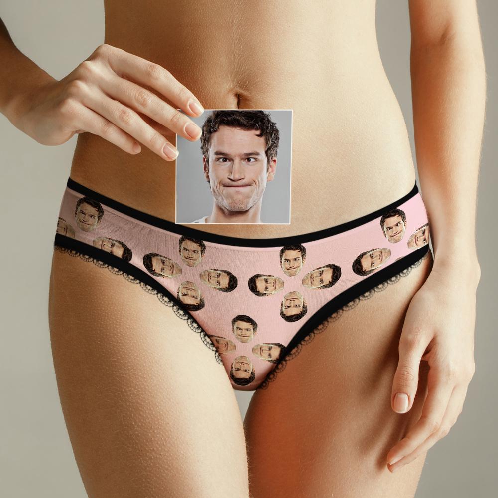 Custom Face Underwear for Her Personalized Multiple Color Women's Classic Thongs Lingerie Valentine Gift for Her