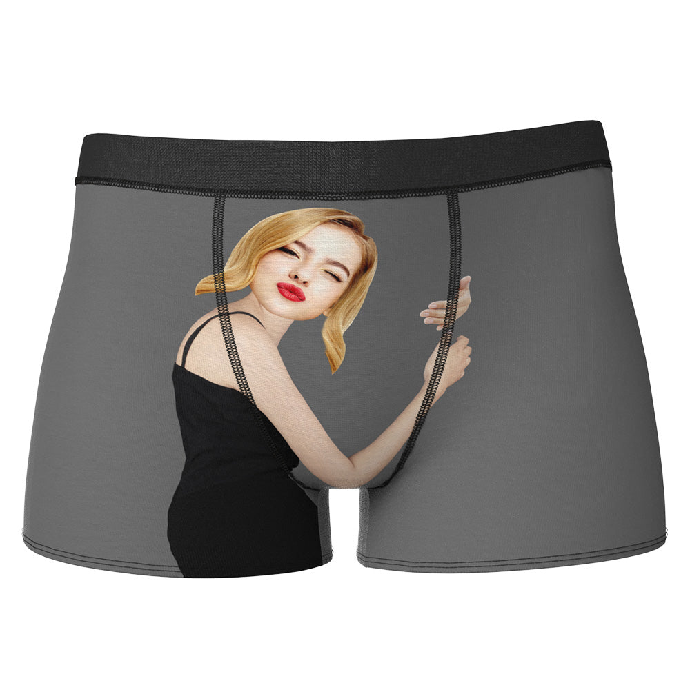 Custom Love Hug Boxer Shorts Personalized Boxers Briefs with Picture with Package