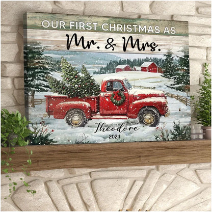 personalized-christmas-red-truck-gift-married-couple-canvas-decor-wall-art-04