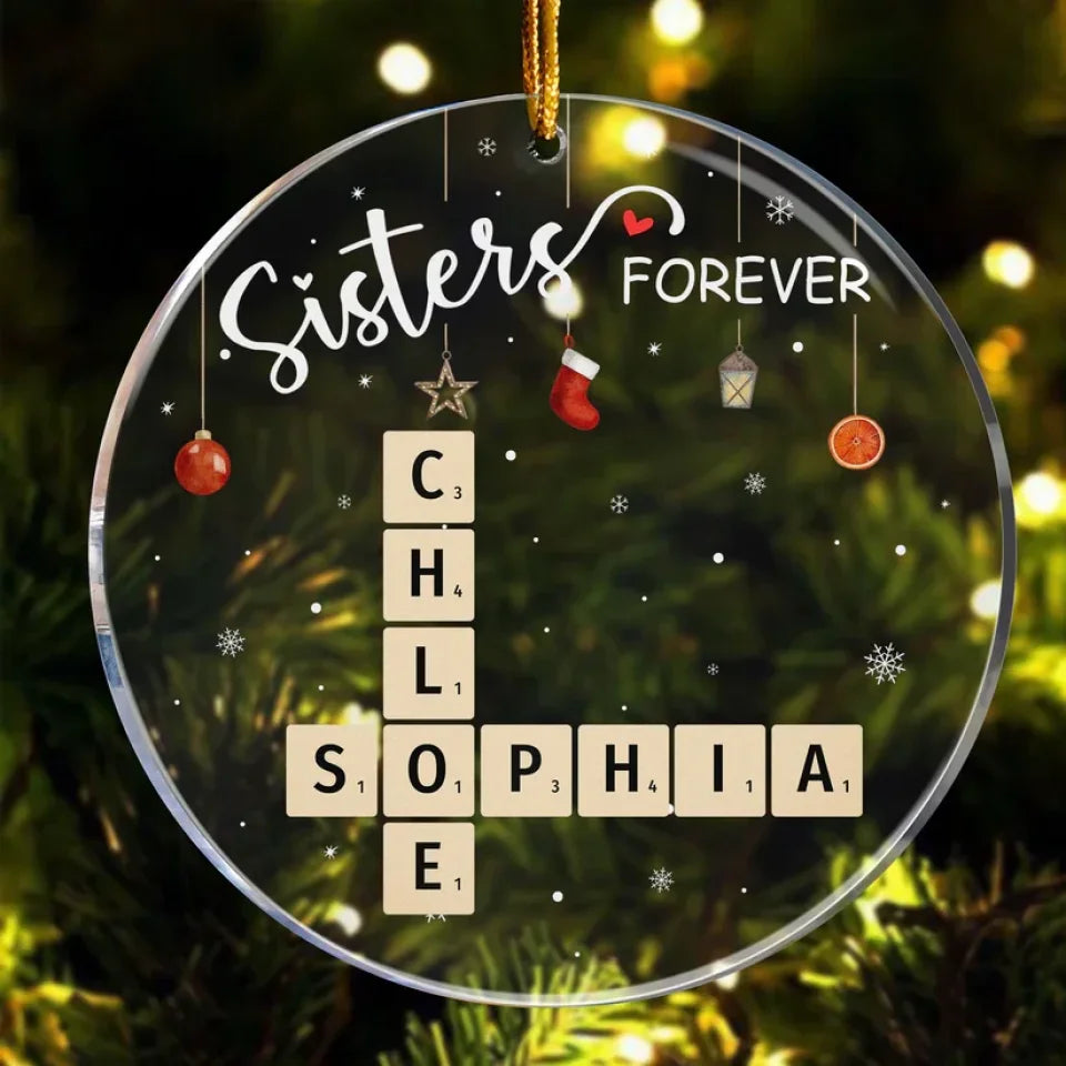 Sisters-Forever-Scrabble-Custom-Name-Personalized-Acrylic-Ornament_3