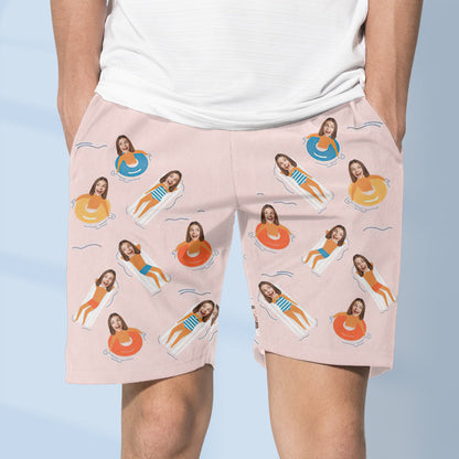 Custom Face Beach Shorts Swimwear Comfortable Gifts