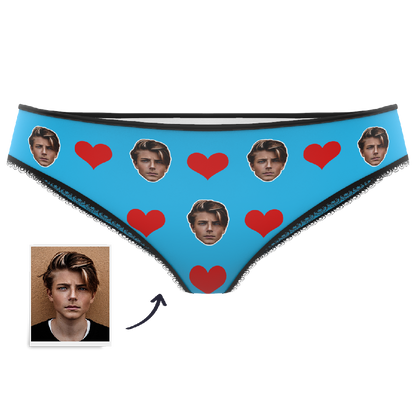 Valentine's Day Gift Heart - Custom Face Panties Underwear