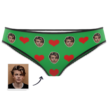 Valentine's Day Gift Heart - Custom Face Panties Underwear
