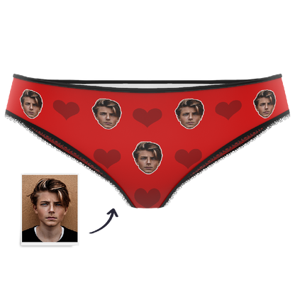 Valentine's Day Gift Heart - Custom Face Panties Underwear