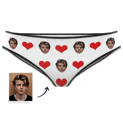 Valentine's Day Gift Heart - Custom Face Panties Underwear