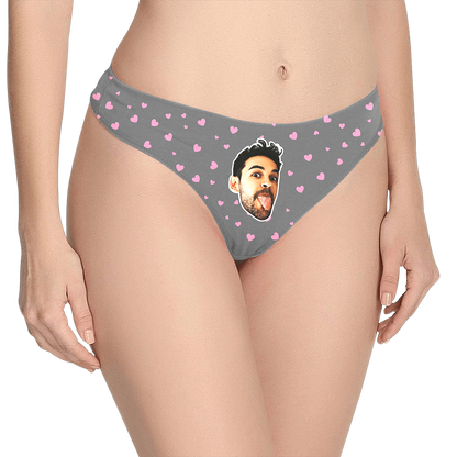 Sweet Heart - Women's Popular Custom Face Thong Pantie Underwear