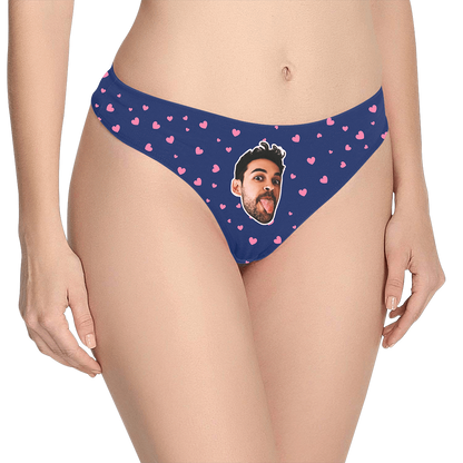 Sweet Heart - Women's Popular Custom Face Thong Pantie Underwear