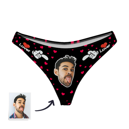 LOVER - WOMEN'S CUSTOM FACE THONG PANTIE UNDERWEAR