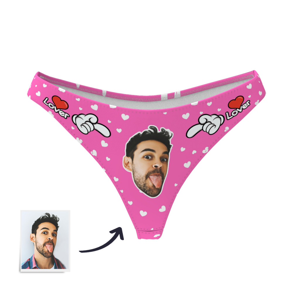 LOVER - WOMEN'S CUSTOM FACE THONG PANTIE UNDERWEAR