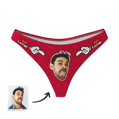 LOVER - WOMEN'S CUSTOM FACE THONG PANTIE UNDERWEAR