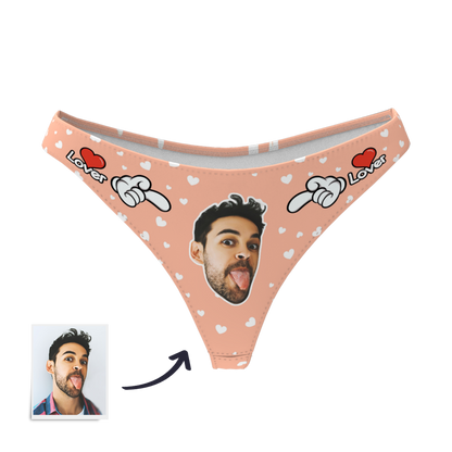 LOVER - WOMEN'S CUSTOM FACE THONG PANTIE UNDERWEAR