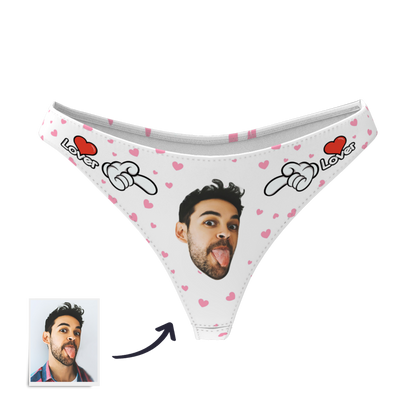 LOVER - WOMEN'S CUSTOM FACE THONG PANTIE UNDERWEAR